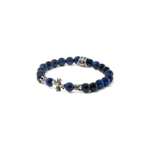 Blue tiger silver cross