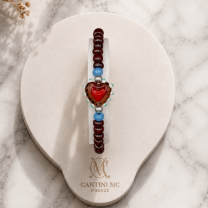Cromobracelet brown  cuore Murano