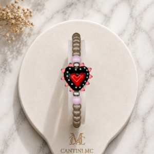 Cromobracelet Titano cuore Murano